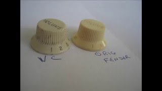 Details VINTAGE CLONE STRAT KNOBS COMPARED TO ORIGINAL PRE CBS FENDER News
