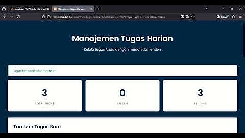 demo web manajemen tugas harian pemrograman web