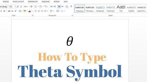 How To Insert Theta Symbol In Microsoft Word | Write Theta Symbol in MS Word