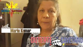 Marie kumar ask why filipino should choose DUTERTE screenshot 4