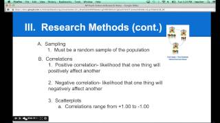Module 6 Notes Part 1: Correlations