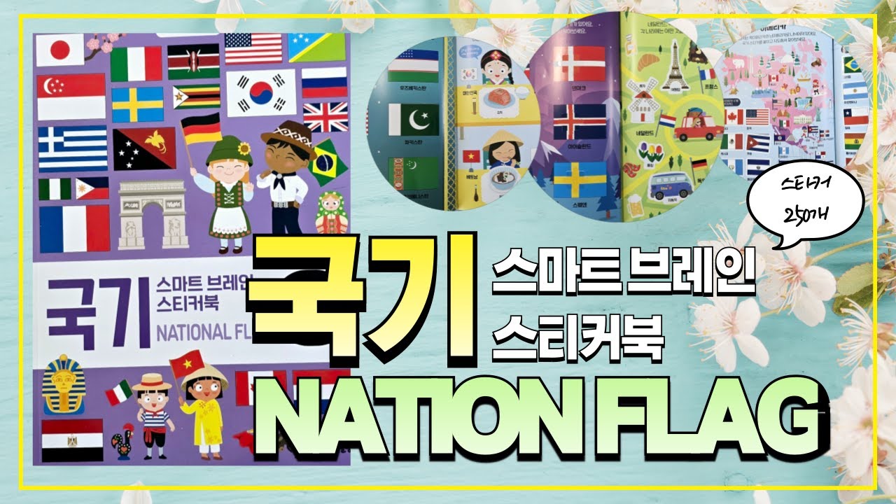 국기 스마트 브레인 스티커북 National Flag💖[토이천국]