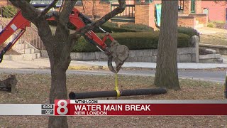 Water main break cuts off water supply in New London