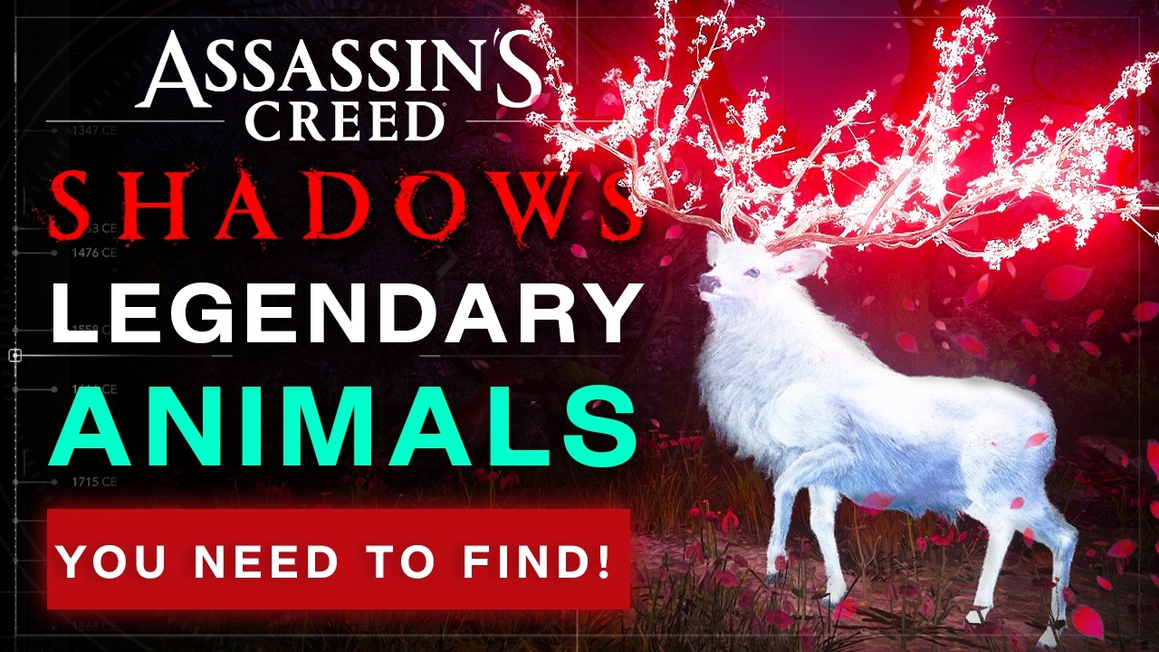 Assassin's Creed Shadows — Не пропустите этих 5 секретных легендарных животных... (местоположения...