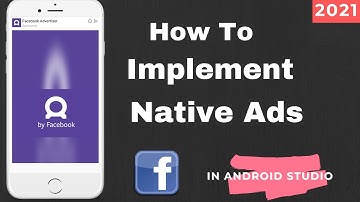 How To Implement Facebook  Native Ads In Android Studio | How To Add Admob Facebook Native Ads  2021