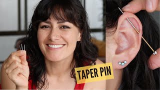 Taper pin for changing piercings