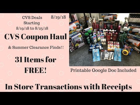 CVS Coupon Haul Deals Starting 8/19/18. Purchased 31 Items FREE & Plus MM