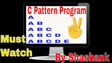 C pattern program ( triangular shape printing)....part-13...In Hindi and English
