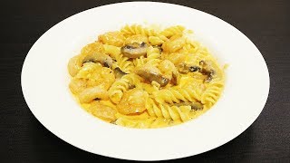 СЫРНАЯ ПАСТА С КРЕВЕТКАМИ И ГРИБАМИ СЫРНАЯ ПАСТА С КРЕВЕТКАМИ И ГРИБАМИ