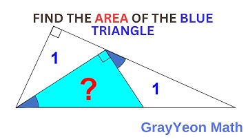 Find the area of the blue triangle  #geometryskills #mathpuzzles #thinkoutsidethebox