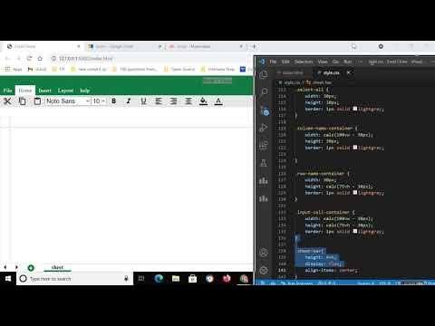 Microsoft Excel Clone || Building User Interface Of Excel Using HTML ...