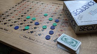 I made a Sequence Table // Board game// Table top // Epoxy inlays, oak slab wood // Wife project!