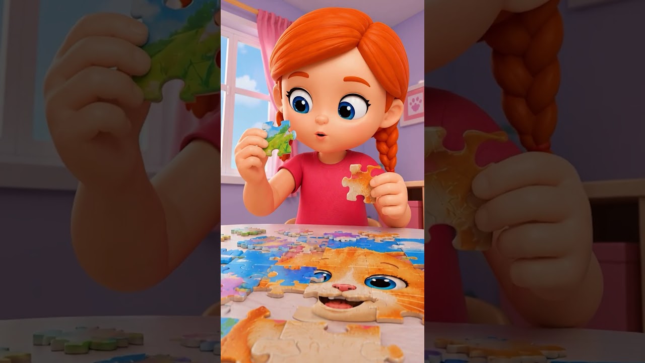 Can Sophie Finish the Kitty Puzzle? 🧩🐱 | Fun Kids Song by Doggy Doggy Cartoons