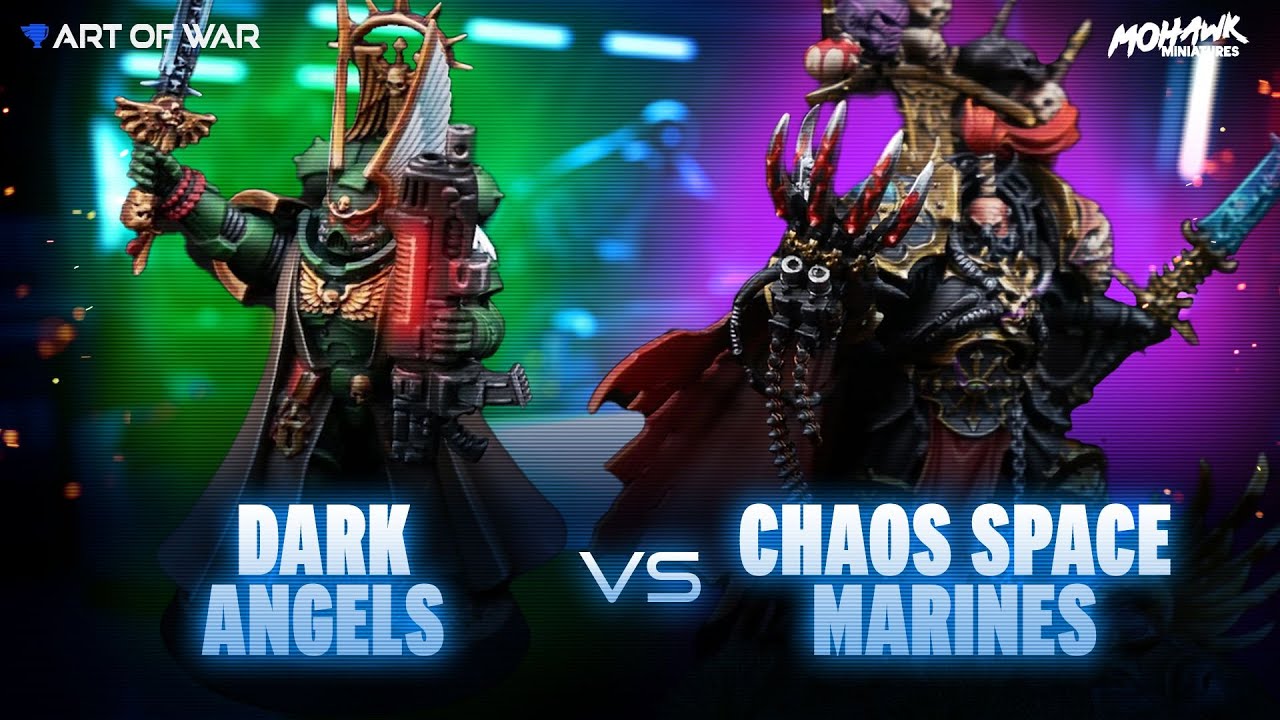 Dark Angels vs Chaos Space Marines Battle Report Warhammer 40k 10th ...