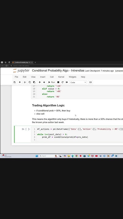 Algorithmic Trading Strategy in Python Using Probability - YouTube