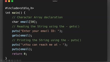 String Input and Output Functions
