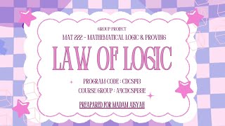 LAWS OF LOGIC - MAT222 GROUP ASSIGNMENT [UiTM TAPAH]