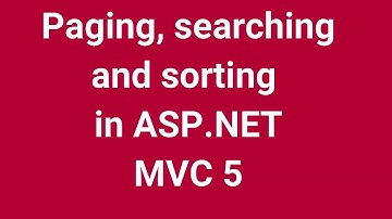 Paging, searching and sorting in ASP NET MVC 5 | Part 24