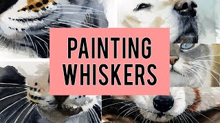 5 Ways to Paint White Animal Whiskers in Watercolor