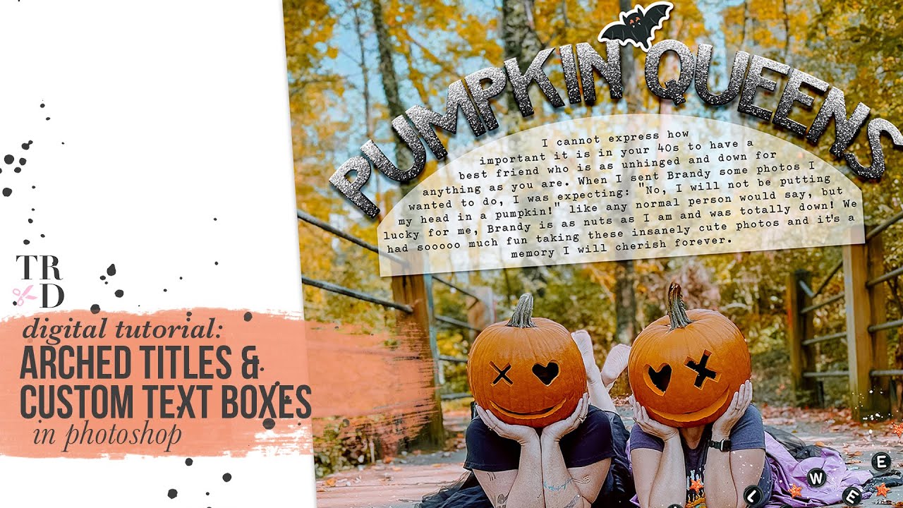 Учебник по цифровому скрапбукингу: создание собственных арочных заголовков и текстовых полей в Ph...