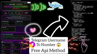 Telegram Username to Number api | Telegram users id to phone number api #api 