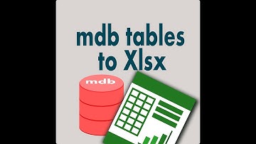 Mdb tables To Xlsx