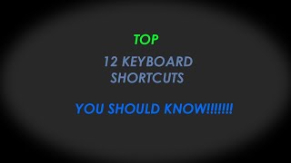 12 Shortcut Keys You Should Know | Let's Practice Together-LPT