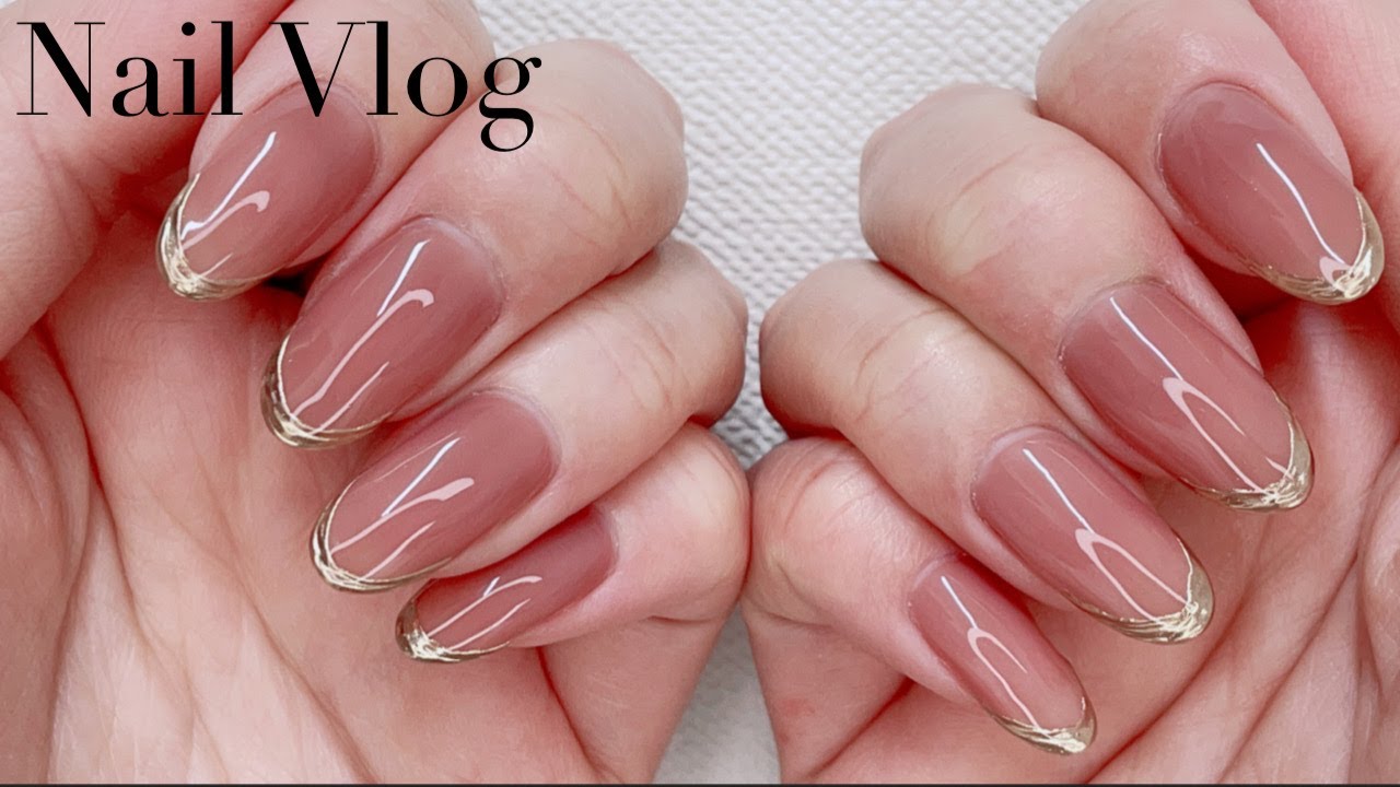 【Nail Vlog】ミラーフレンチネイル💅｜オフィスネイル