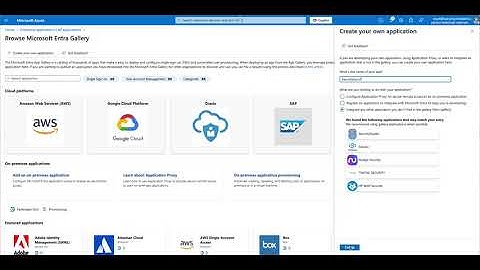 Microsoft Azure Integration - Create a Microsoft Enterprise Application