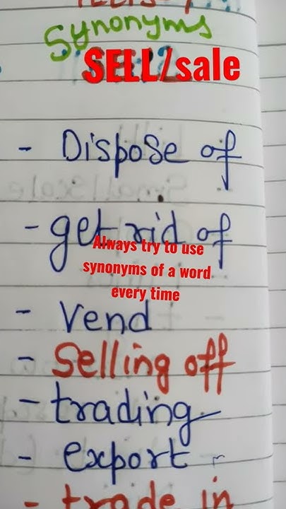 synonyms of SELL/Sale $#english#shorts YouTube
