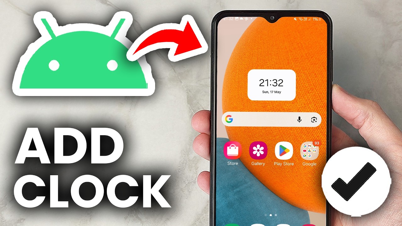 How To Add Clock Widget To Home Screen On Android - Full Guide - YouTube