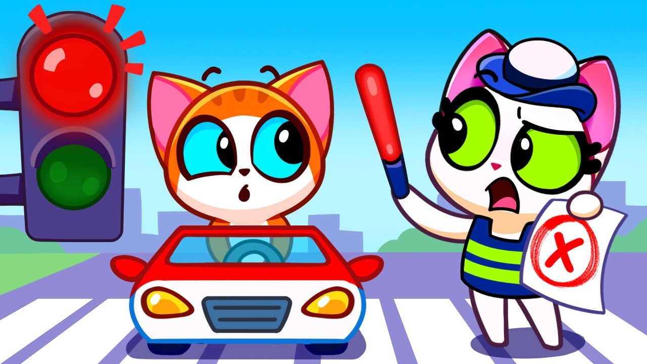 Aprende los Semáforos para Niños | Dibujo Animado de Seguridad Vial | Lecciones Útiles | Purr-Purr