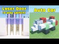 ⚒ Minecraft: 3 Redstone Build Hack (Laser Security Door 2-Way Switch, Auto Car) #13 (Tutorial)