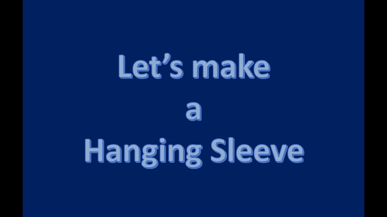 How to Make a Quilt Hanging Sleeve YouTube