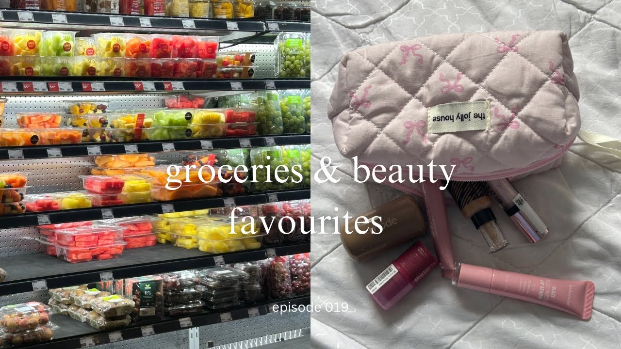 groceries & beauty favourites ૮ ․ ․ ྀིა🍓 ɞ*.꩜
