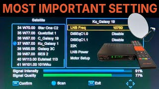 NO Satellite Signal? Fix this important setting in your FTA Satellite Receiver.