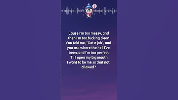 Thumbnail of Messy Lyrics 🐧 #LolaYoung #Messy #Lyrics  #lyricvideo #song #music