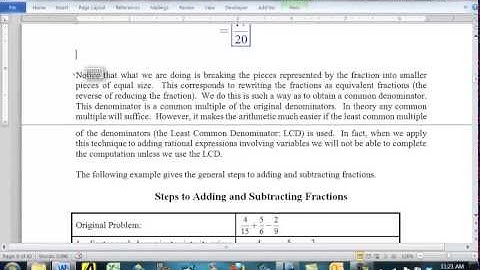 Algebra 9.1.2  Rational Expression Addition and Subtraction