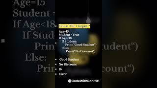 Famous Nested if statements. #python #codingtutorial #code #codemasters #pythonprogramming #pythonstatus Profile
