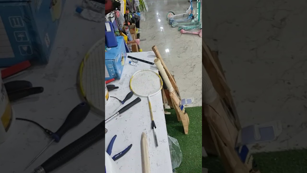 Badminton racket handle broken 