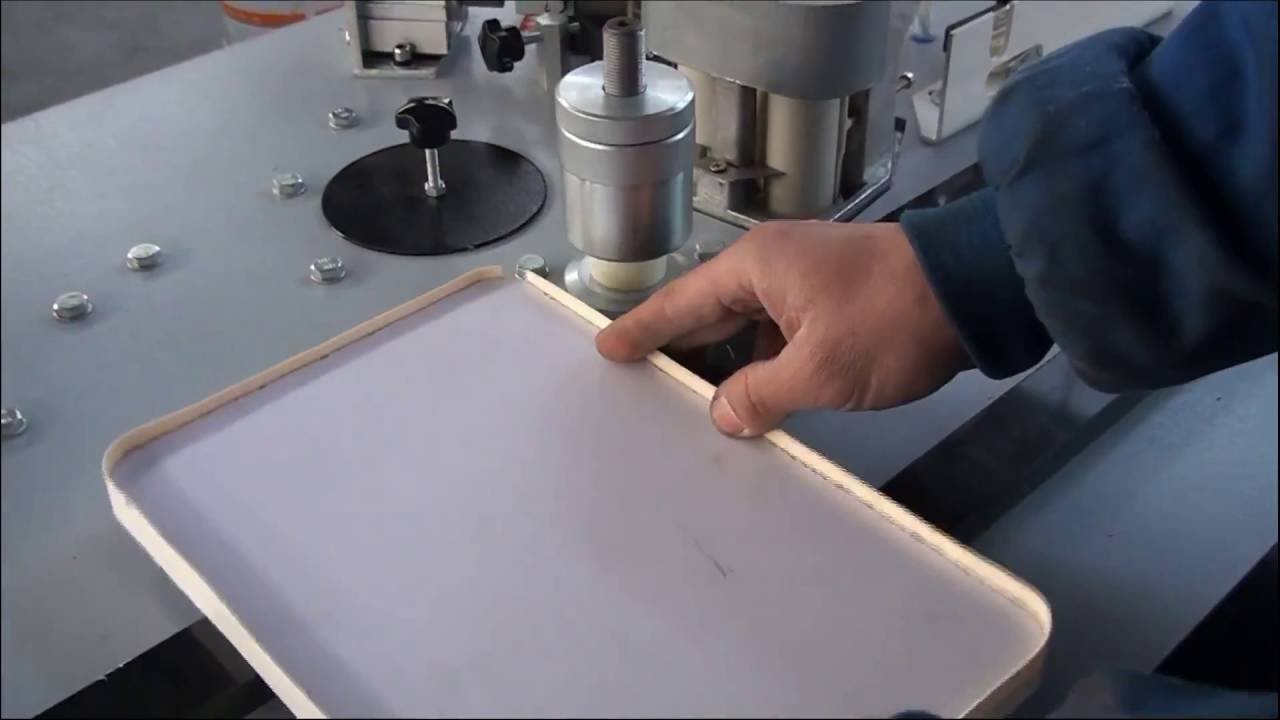 Straight and Curve Edgebanding Demo By Lonjan Manual Edgebanders