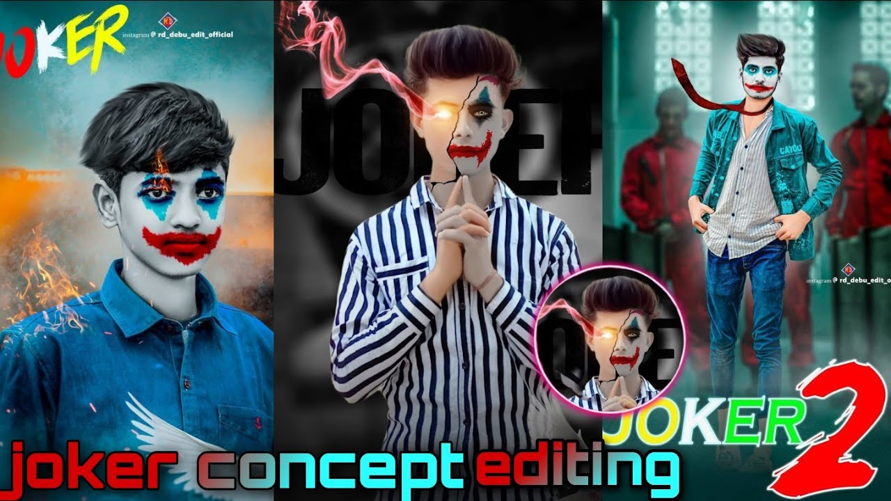 picsart joker face concept photo editingHow to make joker face. YouTube