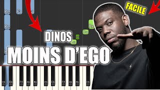 Dinos - Moins d'égo | Vidéo Piano Tutoriel Facile Instrumental RAP (Piano Facile France)