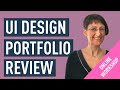 LIVE UI Design Portfolio Review With A Senior Designer