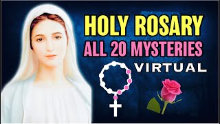Holy Rosary ALL 20 Mysteries VIRTUAL🌹JOYFUL🌹LUMINOUS🌹SORROWFUL🌹GLORIOUS