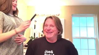 Doing Brad Mondo’s at home haircut on my dad!!