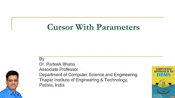 Cursor with Parameters