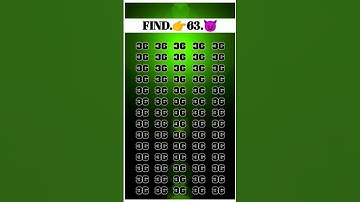 Find this odd number 👉 63 #ढूंढो  #quiz #quiztime #puzzle #find #challenge  #iqtest #shorts