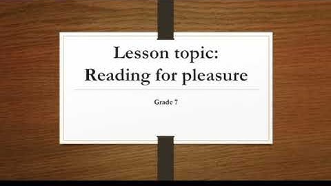 7th grade reading for pleasure