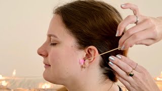 Asmr Gentle Ear Attention Tracing Feather Tool Hairline Scratching Whisper Real Person Asmr